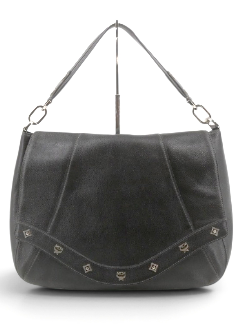 MCM Black Leather Shoulder Bag